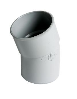 PVC-Ti bocht 20 graden mof-spie lichtgrijs Ø100