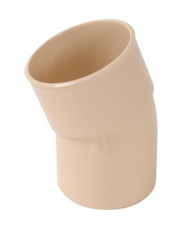 PVC-Ti bocht 20 graden mof-spie beige Ø80