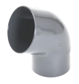 PVC-Ti bocht 67,5 graden mof-vse grijs Ø100