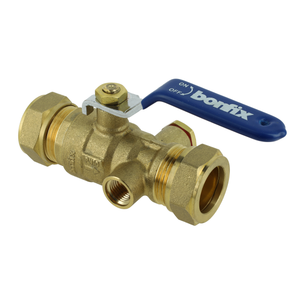 BONFIX Kogelstopkraan 28 x 28 mm knel met aftap
