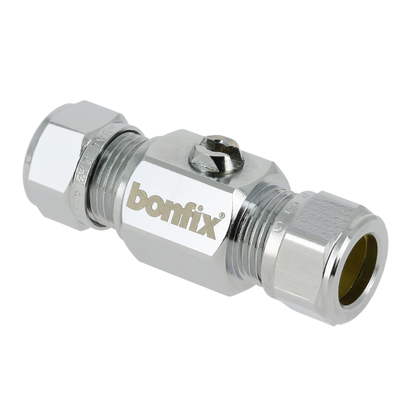 BONFIX Minikogelkraan recht knel 12×10 (schroevendraaier)