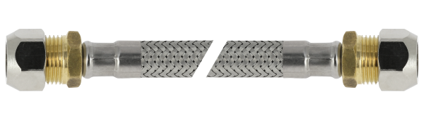 BONFIX RVS flexibele aansluitleiding 35cm 15 mm x 15 mm knel