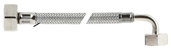 BONFIX RVS flexibele aansluitleiding 150cm 3/4″bi x 3/4″bi Haaks