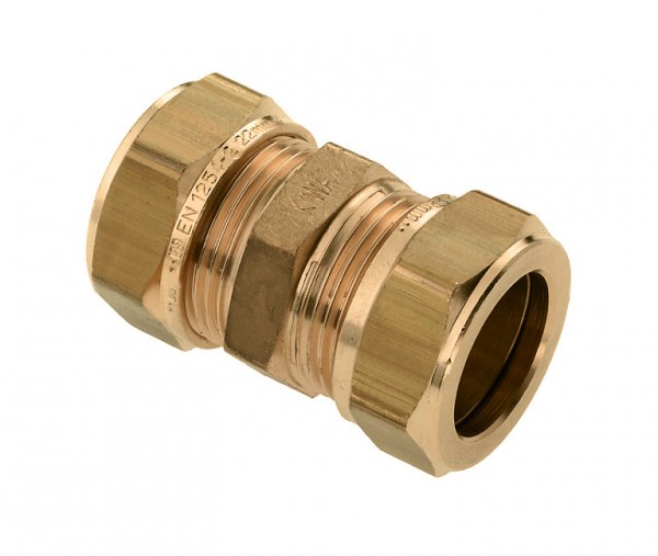 Bonfix Knel messing rechte koppeling 8 x 8 mm