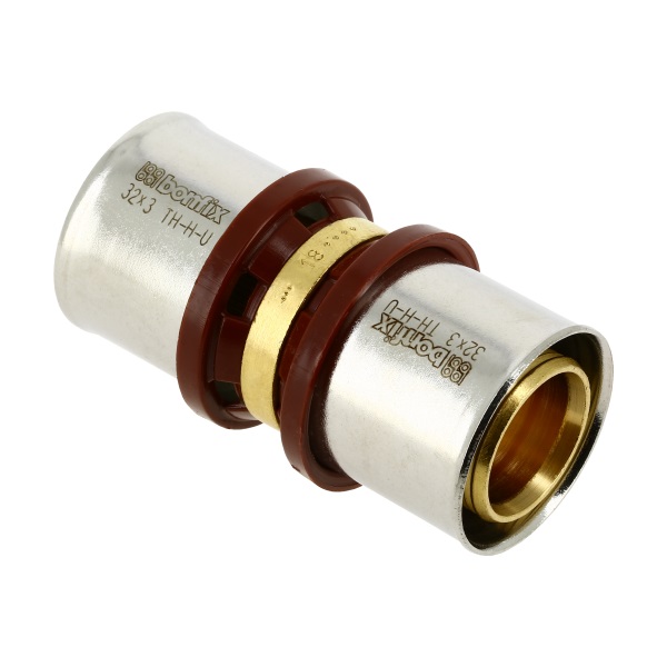 BONFIX Alu-pers rechte koppeling 32 x 32 mm