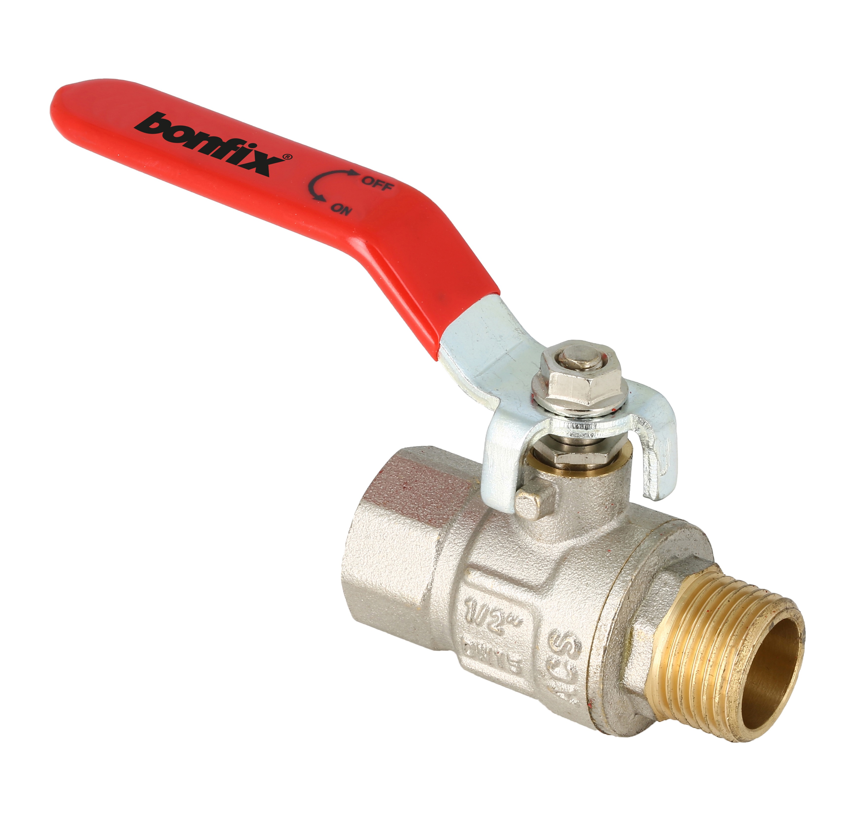 BONFIX Kogelkraan  1 ” binnen x buitendraad + rode hendel PN40