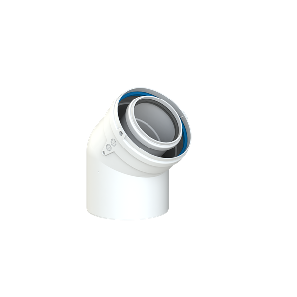CoxDENS® PP/Alu bocht 45° Ø 80/125