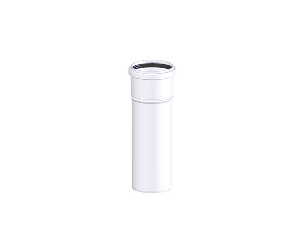 PPs rookgasafvoer 80,L=1000 WIT